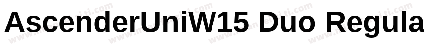 AscenderUniW15 Duo Regular字体转换